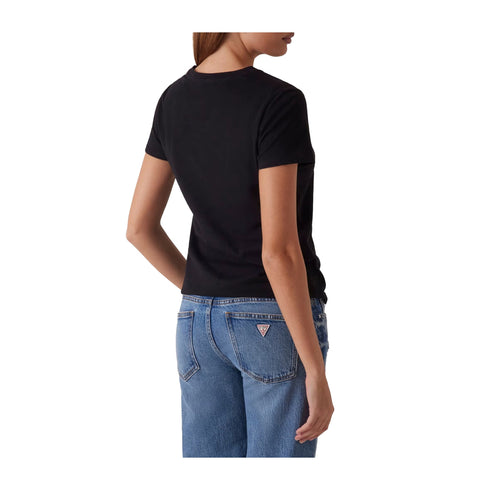 Guess T-shirt T-shirt Donna con logo in pizzo Nero P25 - GUESSW5RI08K9RM1 - JBLK - XS - Francavilla Moda